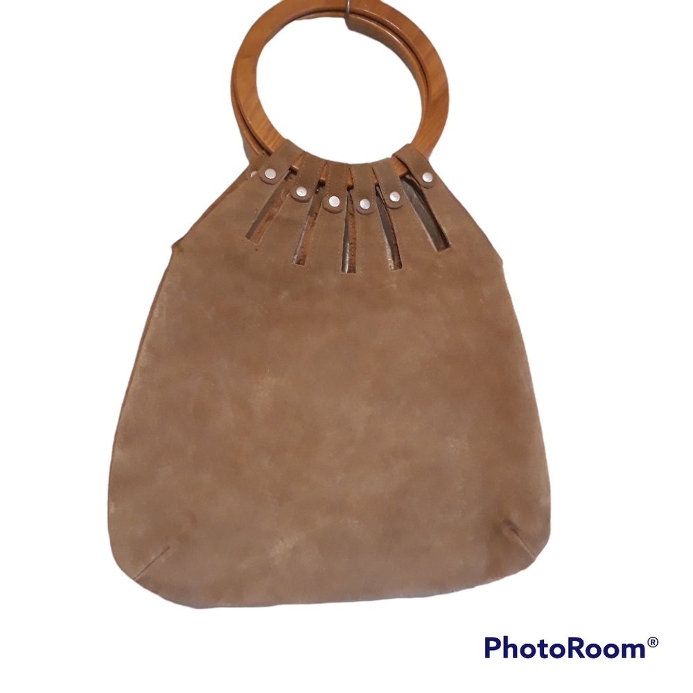 Suede handbag